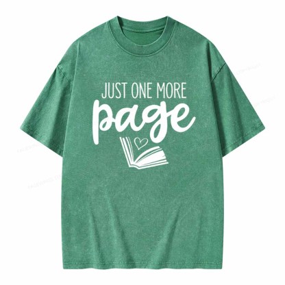 Pagewings Just One More Page Unisex Tee Unisex Washed T-shirt