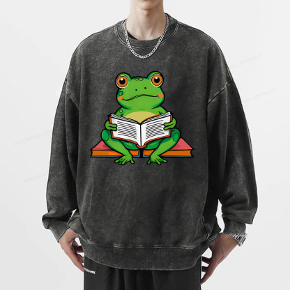 Pagewings reading book T-Shirts Unisex Washed Sweatshirt