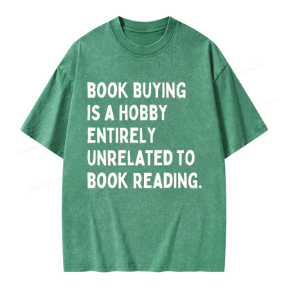 Pagewings Book Buying Is A Hobby Unisex Washed T-shirt