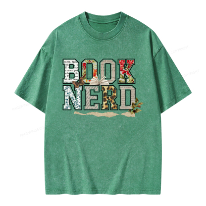 Pagewings Book Nerd Unisex Washed T-shirt