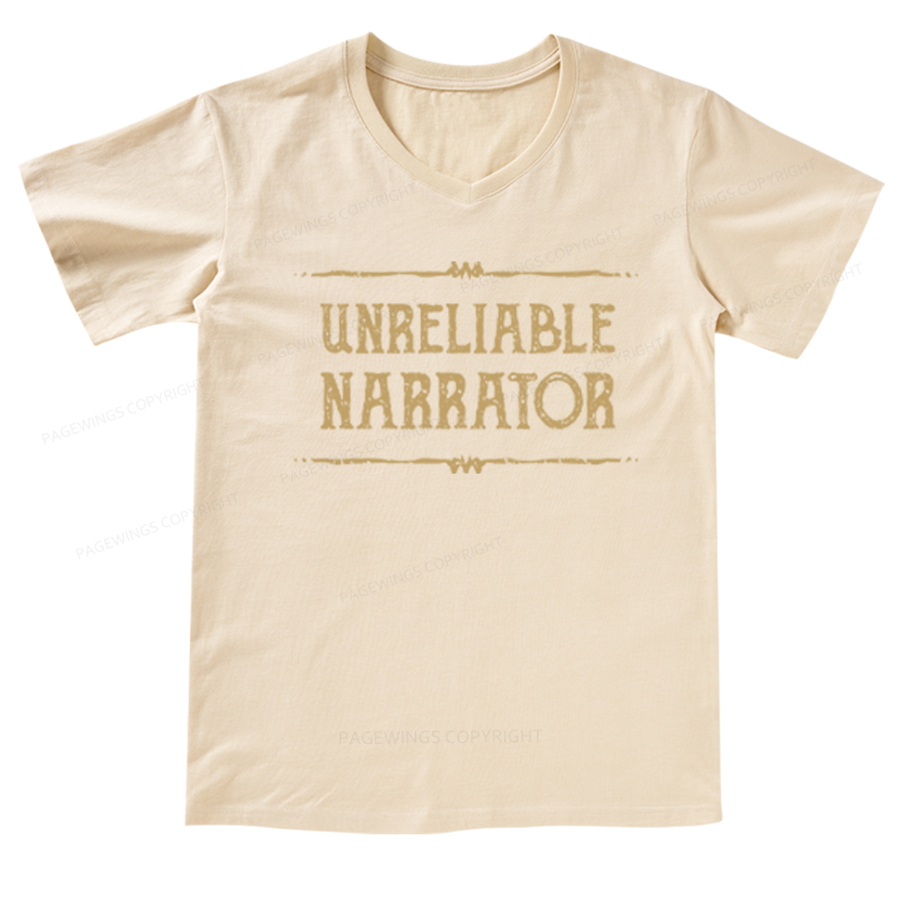 Pagewings Unreliable Narrator V-neck T-shirt