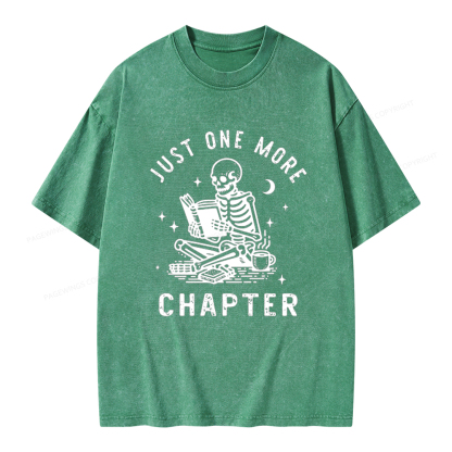 Pagewings Just One More Chapter, Bookish lover Classic T-Shirt Unisex Washed T-shirt