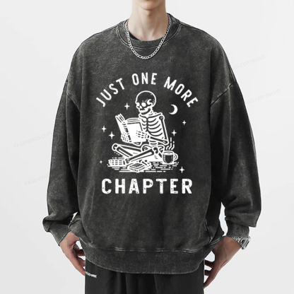 Pagewings Just One More Chapter Bookish lover Classic T-Shirt Unisex Washed Sweatshirt