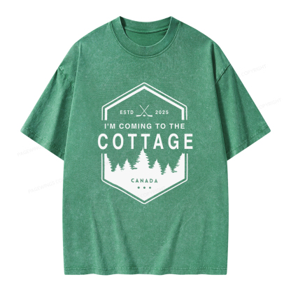 Pagewings Coming To The Cottage Unisex Washed T-shirt