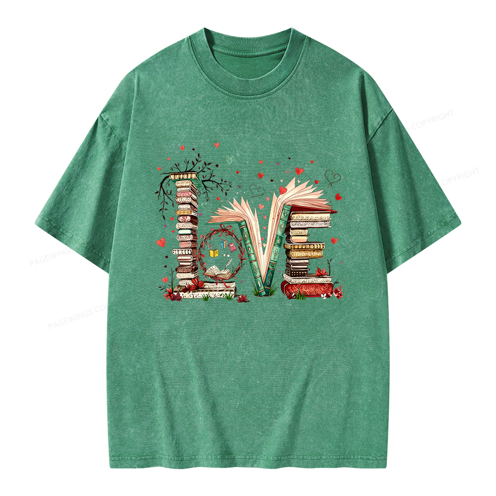 Pagewings Book Lover Unisex Washed T-shirt