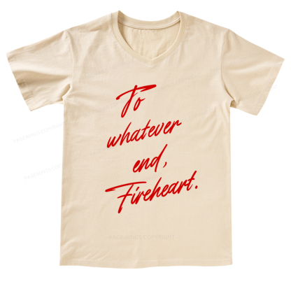 Pagewings To Whatever End Fireheart V-neck T-shirt