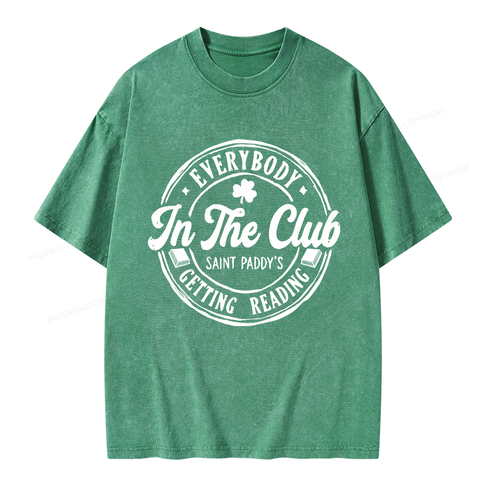 Pagewings St Patrick’s Day Getting Reading Unisex Washed T-shirt
