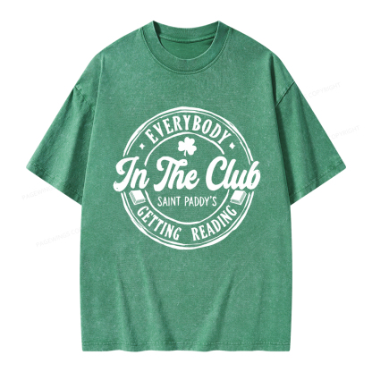 Pagewings St Patrick’s Day Getting Reading Unisex Washed T-shirt