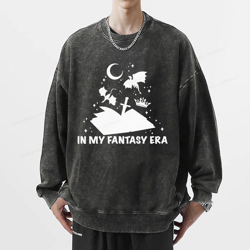 Pagewings In My Fantasy Era Unisex Washed Sweatshirt