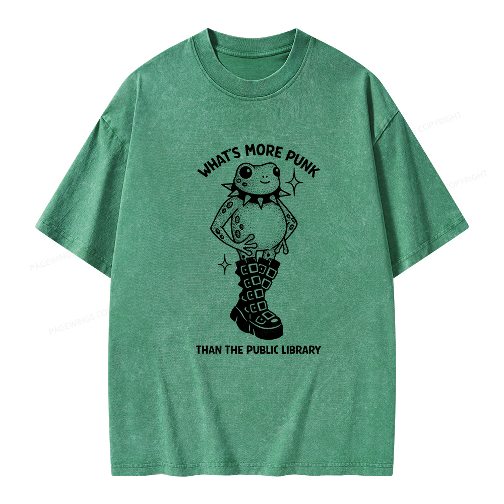 Pagewings What's More Punk Than The Public Library Unisex Washed T-shirt