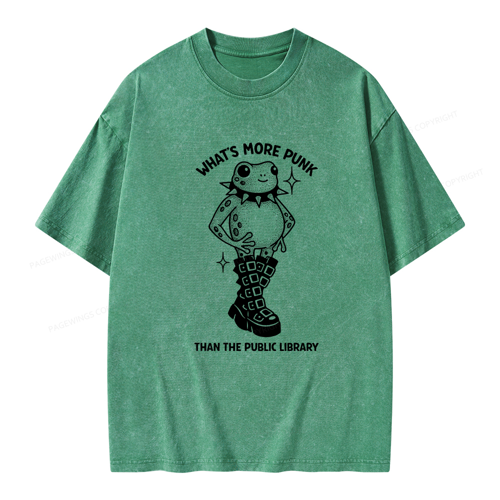 Pagewings What's More Punk Than The Public Library Unisex Washed T-shirt