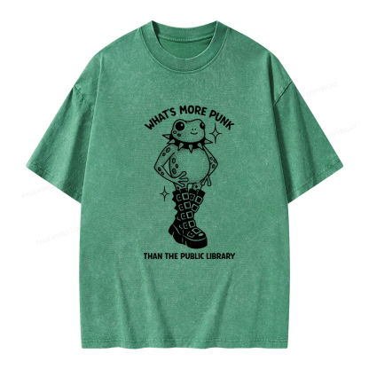 Pagewings What's More Punk Than The Public Library Unisex Washed T-shirt