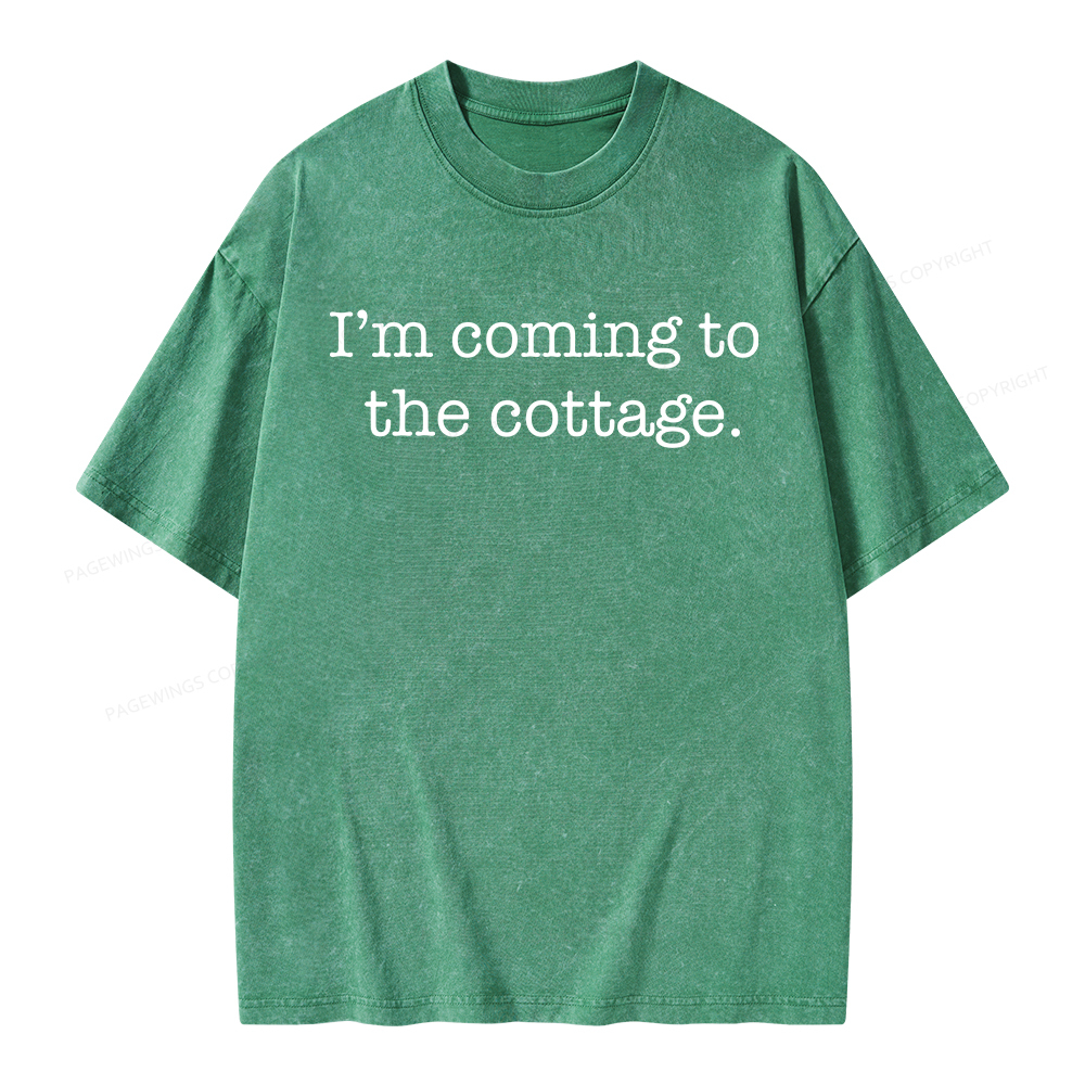 Pagewings I’m Coming To The Cottage Unisex Washed T-shirt