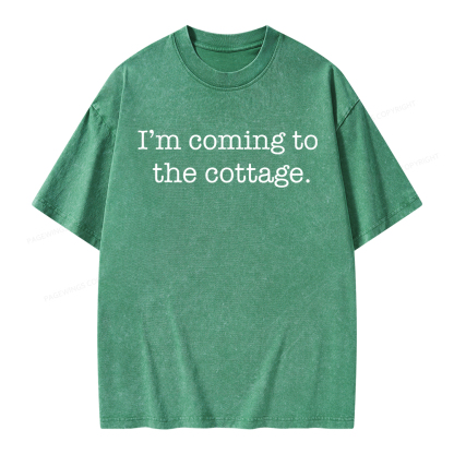 Pagewings I’m Coming To The Cottage Unisex Washed T-shirt