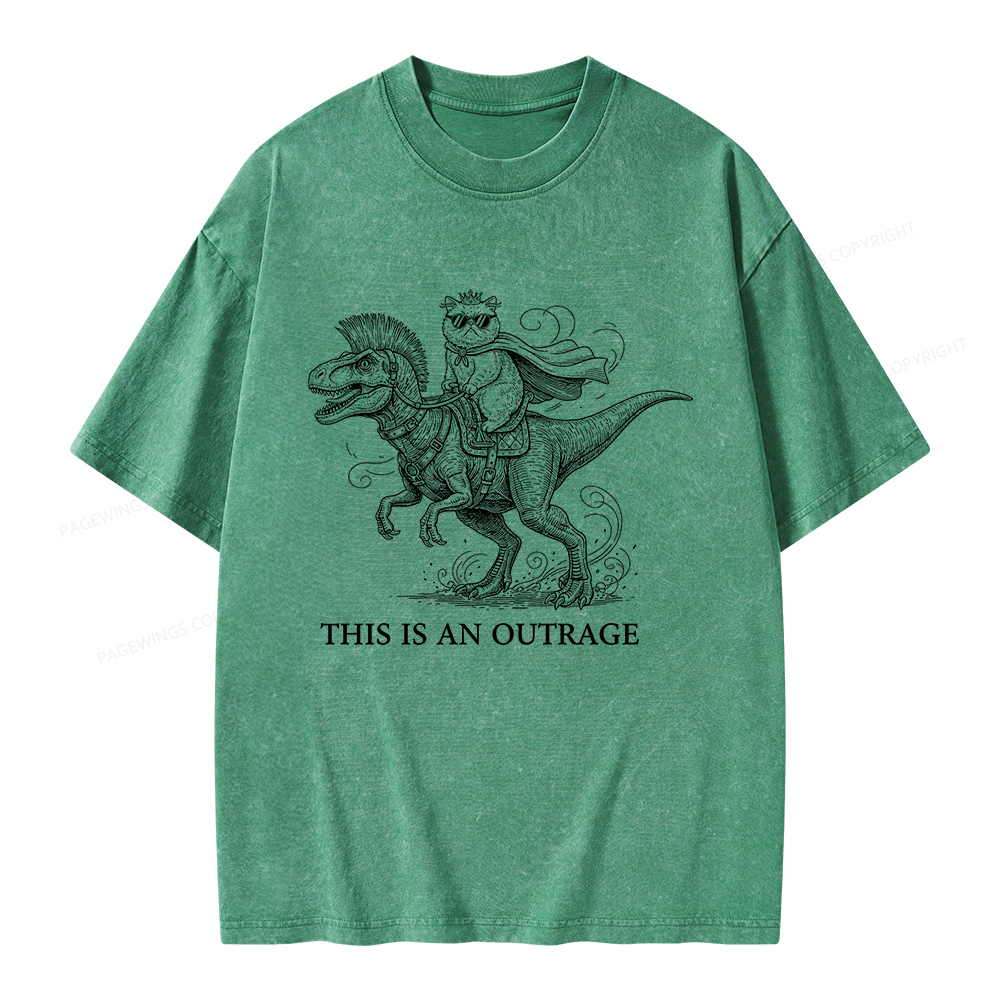 Pagewings This Is An Outrage Unisex Washed T-shirt