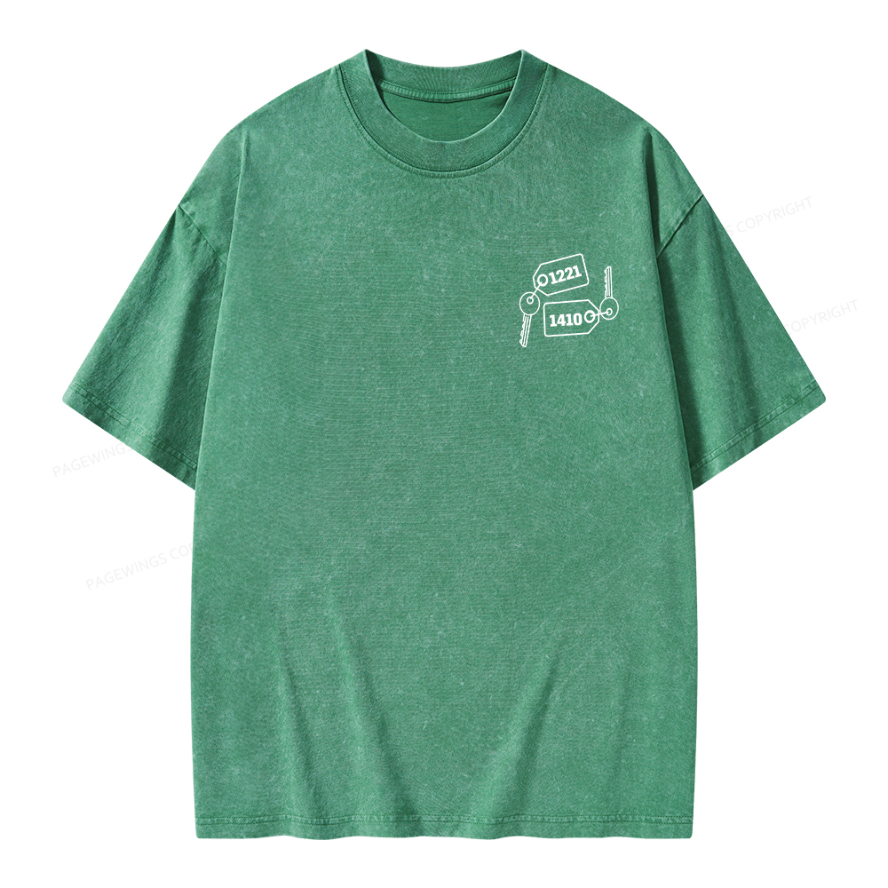 Pagewings Room Numbers Unisex Washed T-shirt