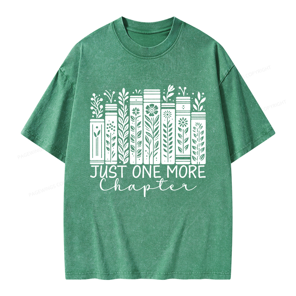 Pagewings Just One More Chapter Unisex Washed T-shirt