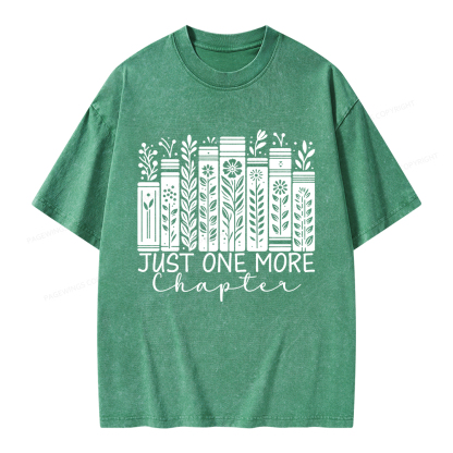 Pagewings Just One More Chapter Unisex Washed T-shirt