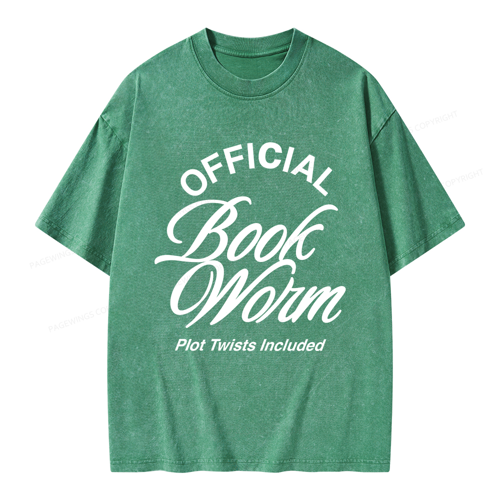 Pagewings Official Bookworm Unisex Washed T-shirt