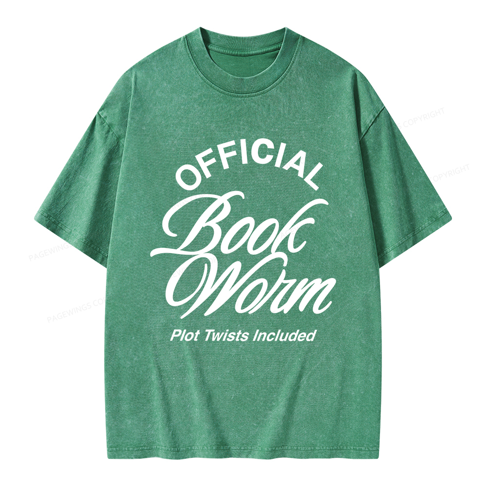 Pagewings Official Bookworm Unisex Washed T-shirt