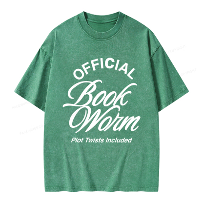 Pagewings Official Bookworm Unisex Washed T-shirt