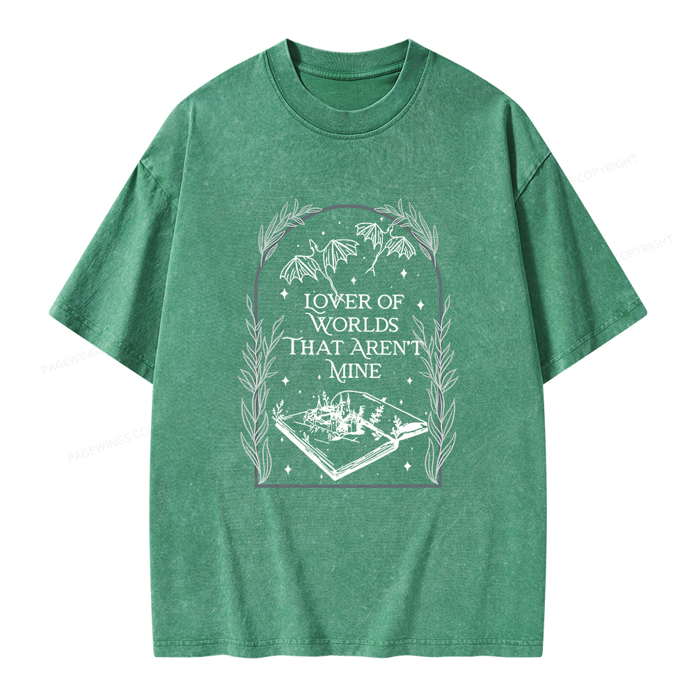 Pagewings Fantasy Reader Unisex Washed T-shirt
