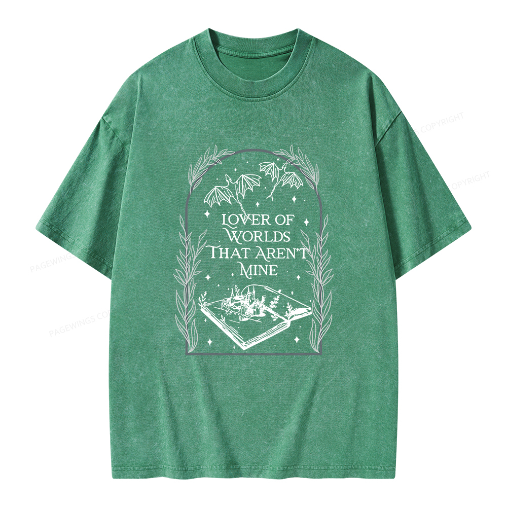 Pagewings Fantasy Reader Unisex Washed T-shirt