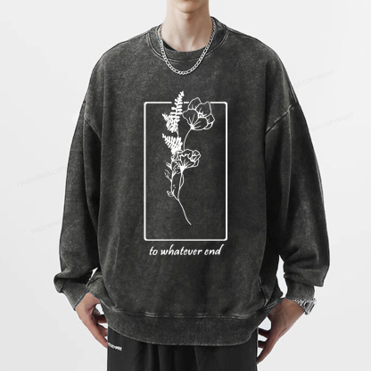 Pagewings Throne Of Glass Flower Aelin Quote Unisex Washed Sweatshirt