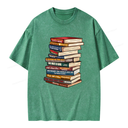 Pagewings Black History Month Books Unisex Washed T-shirt