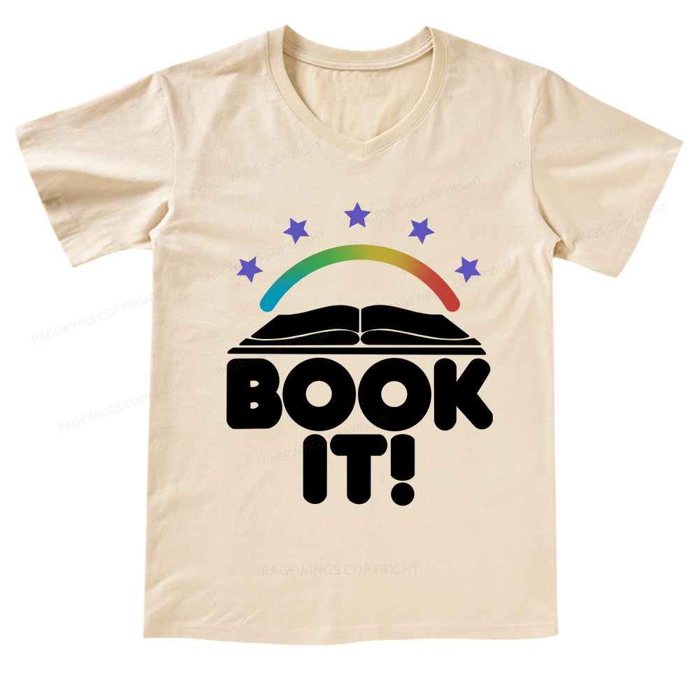 Pagewings Book It V-neck T-shirt