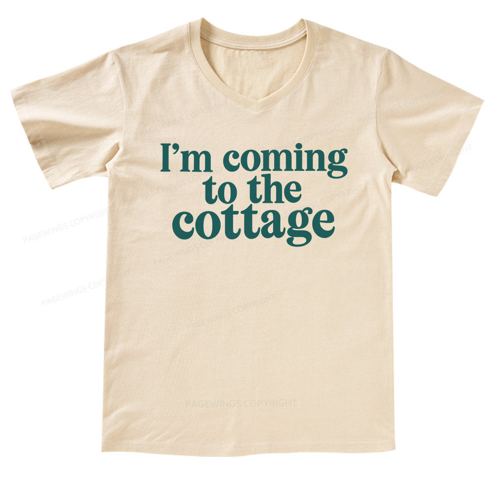 Pagewings I'm Coming To The Cottage V-neck T-shirt