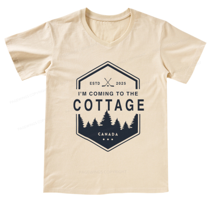 Pagewings Coming To The Cottage V-neck T-shirt