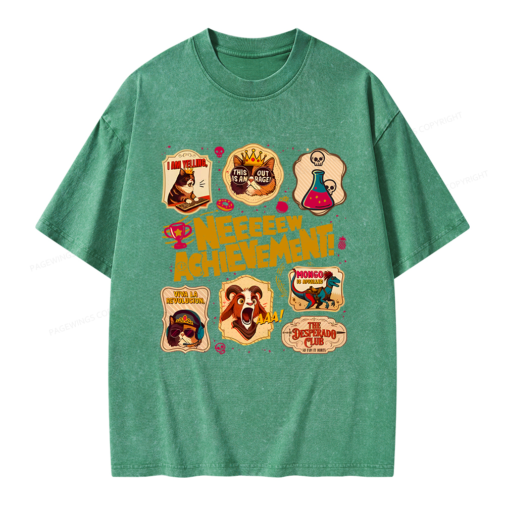 Pagewings New Achievement Unisex Washed T-shirt
