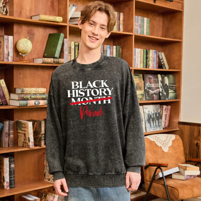 Pagewings Black History Month Period Washed Sweatshirt