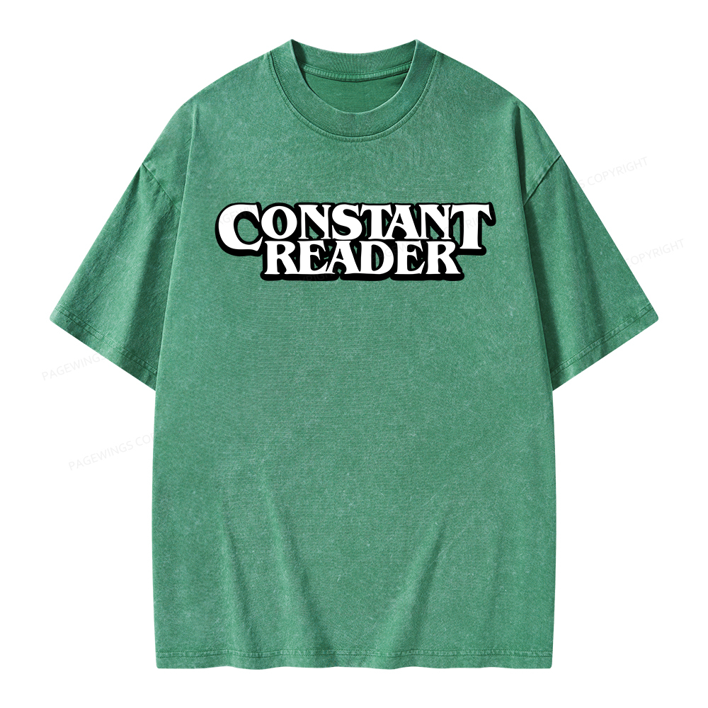 Pagewings Constant Reader Unisex Washed T-shirt