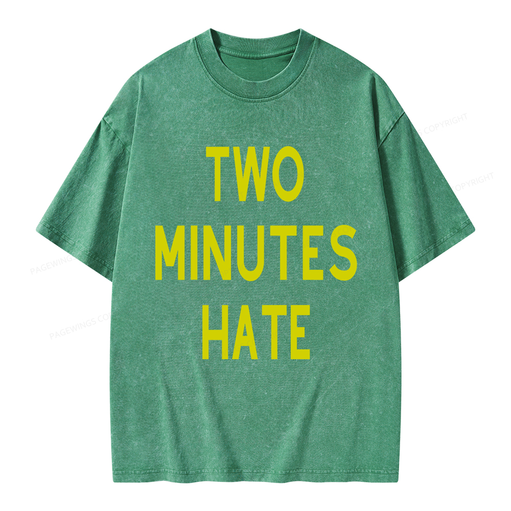 Pagewings Two Minutes Hate From 1984 Unisex Washed T-shirt