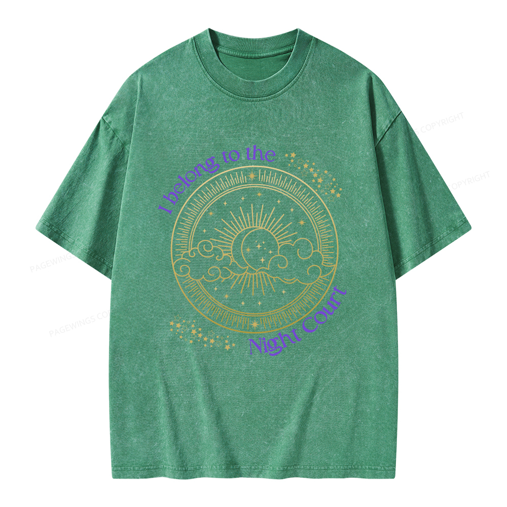 Pagewings I Belong to the Night Court Unisex Washed T-shirt