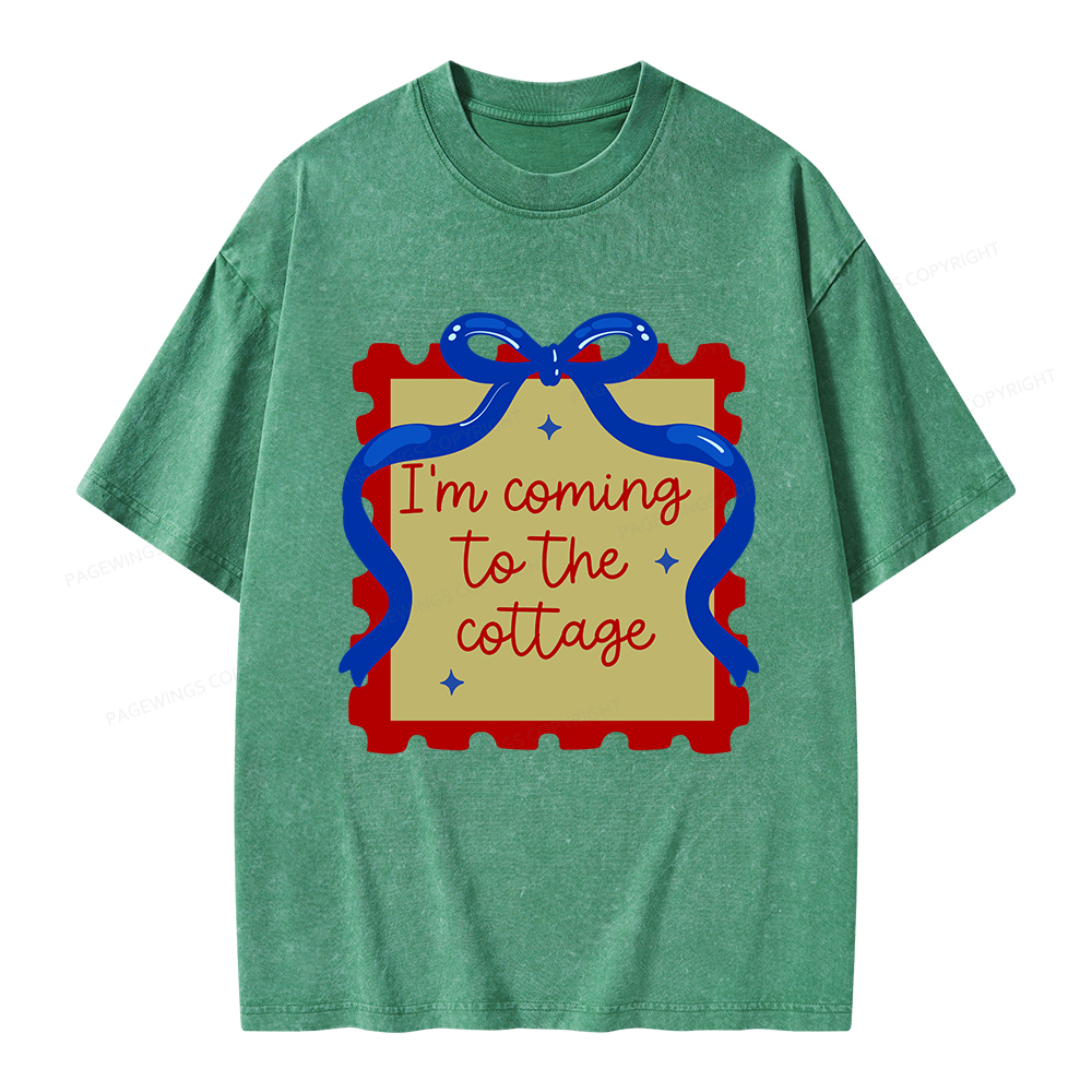 Pagewings I'm Coming To The Cottage Unisex Washed T-shirt