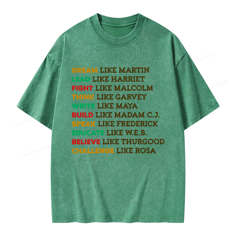 Pagewings Black History Unisex Washed T-shirt