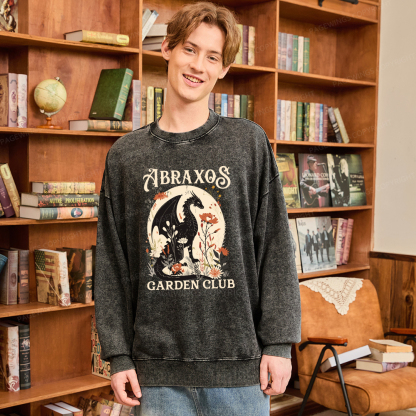 Pagewings Abraxos Flower Garden Club Washed Sweatshirt