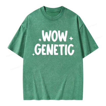 Pagewings Wow Genetic Unisex Washed T-shirt