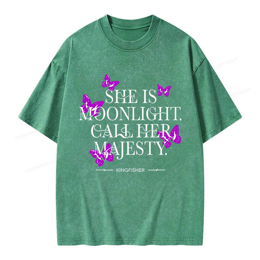 Pagewings She Is Moonlight Unisex Washed T-shirt