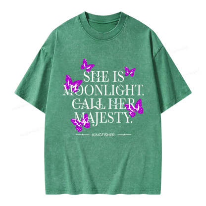 Pagewings She Is Moonlight Unisex Washed T-shirt