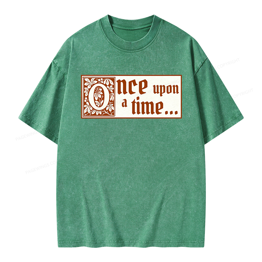 Pagewings Once Upon A Time Unisex Washed T-shirt