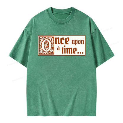 Pagewings Once Upon A Time Unisex Washed T-shirt