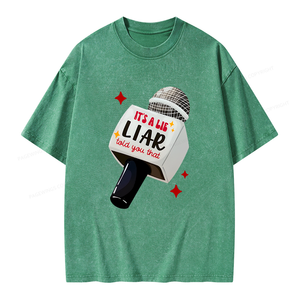 Pagewings It's A Lie Liar Told You That Unisex Washed T-shirt
