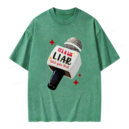 Pagewings It's A Lie Liar Told You That Unisex Washed T-shirt