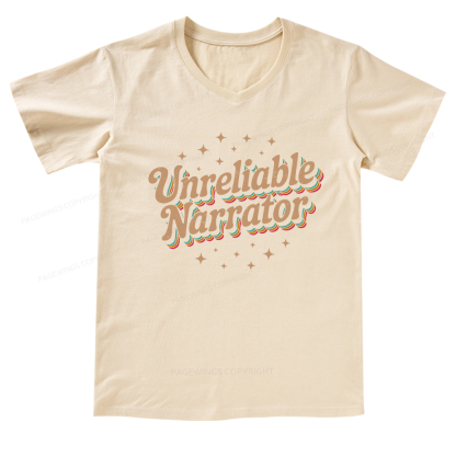 Pagewings Unreliable Narrator V-neck T-shirt
