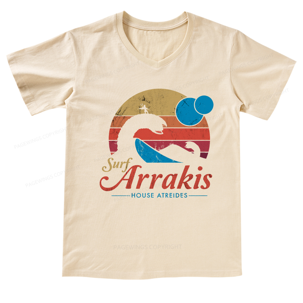 Pagewings Visit Arrakis V-neck T-shirt