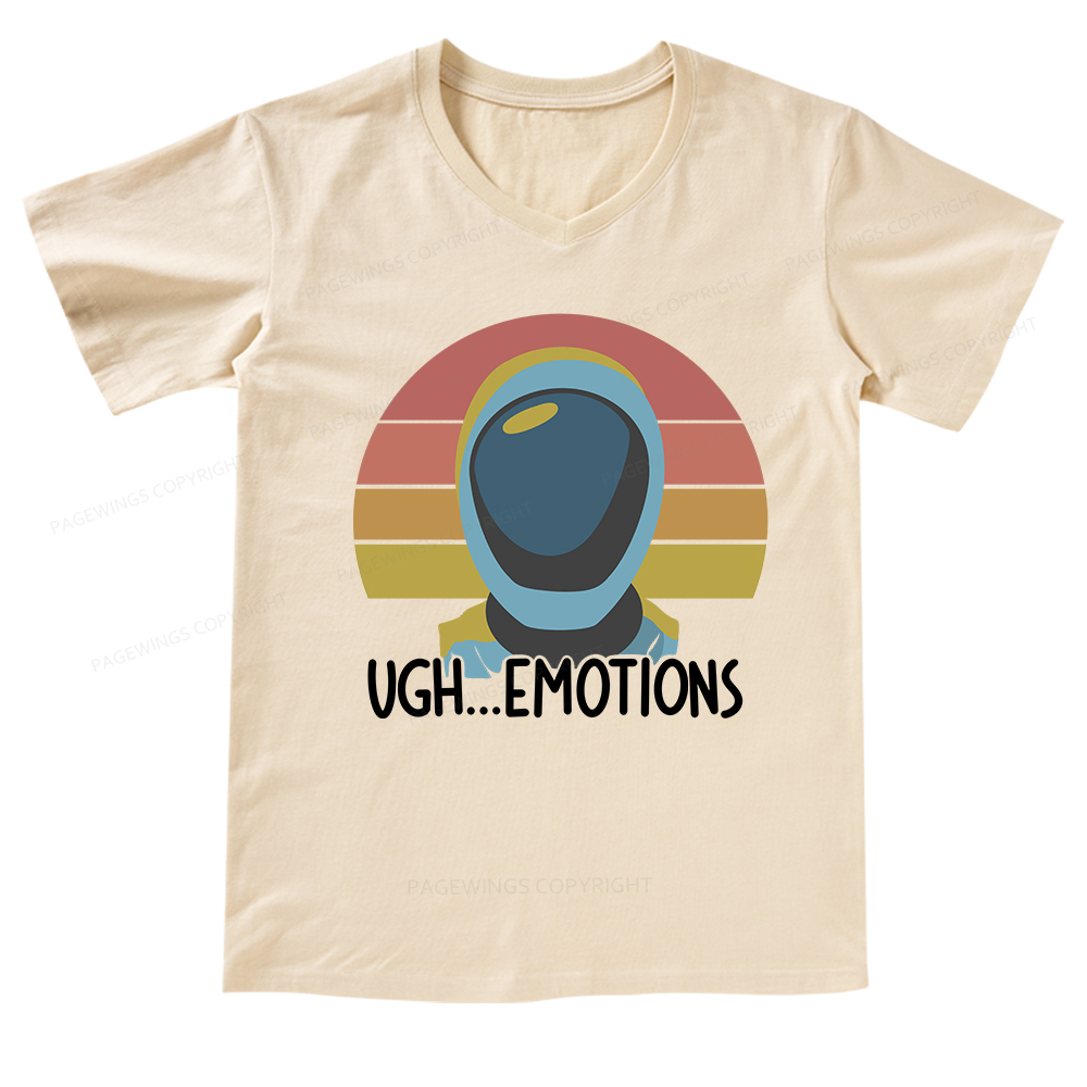 Pagewings Ugh...Emotions V-neck T-shirt